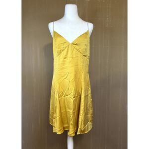NWT H&M Yellow Satin Dress